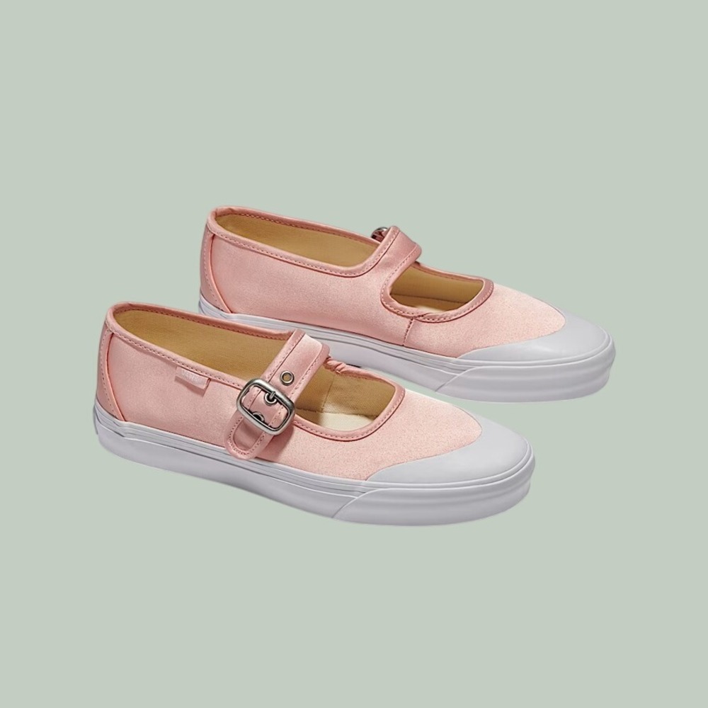 Vans Mary Jane Ballet Rose Pink Satin Buckle Women's 9.5/Men's 8 NEW UNISEX